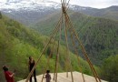 tying the poles