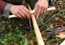 tying the cross bar on the smokeflap pole