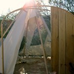 the moment when we cut a huge hole in the small tipi